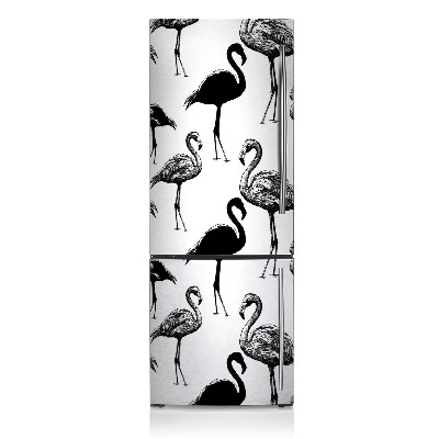 Magnetische bedrukte mat Retro flamingos
