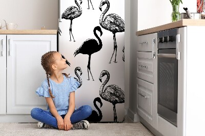 Magnetische bedrukte mat Retro flamingos