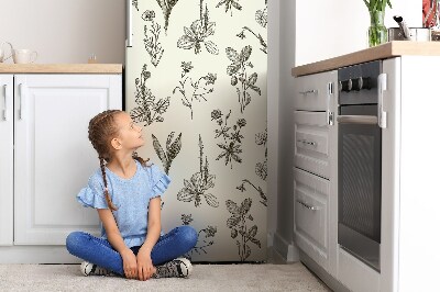 Magnetische bedrukte mat Geschetste bloemen