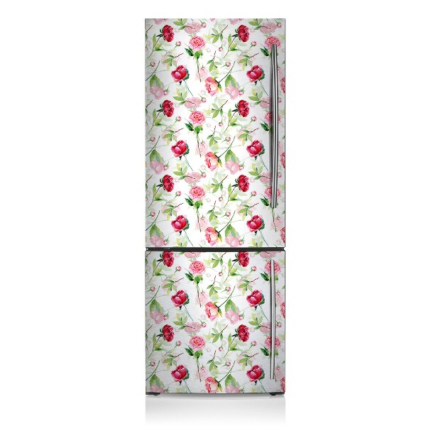 Koelkast magneet Rode bloemen