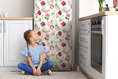 Koelkast magneet Rode bloemen