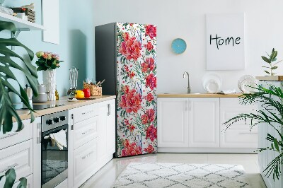 Koelkast magneet Rode bloemen