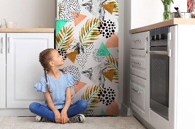 Koelkast magneet Stippen en bladeren