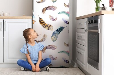 Koelkast magneet Kleurrijke veren