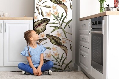 Magnetische bedrukte mat Bladeren en bloemen