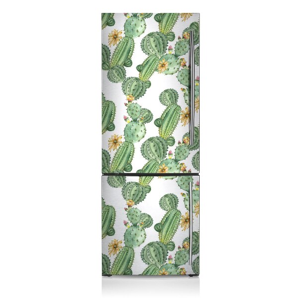 Magnetische bedrukte mat Cacti met bloemen