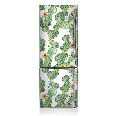 Magnetische bedrukte mat Cacti met bloemen