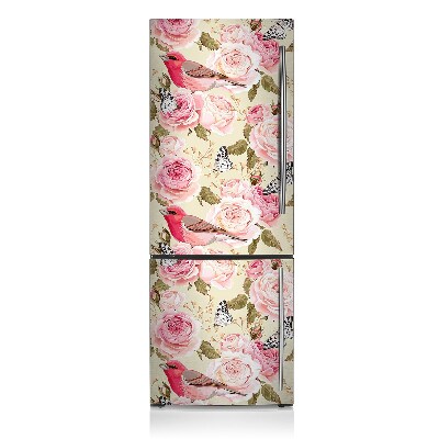 Koelkast magneet Vogels en bloemen