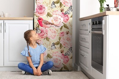 Koelkast magneet Vogels en bloemen