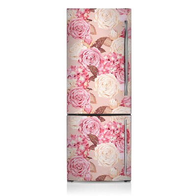 Magnetische bedrukte mat Rozen en hortensia's