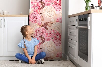 Magnetische bedrukte mat Rozen en hortensia's