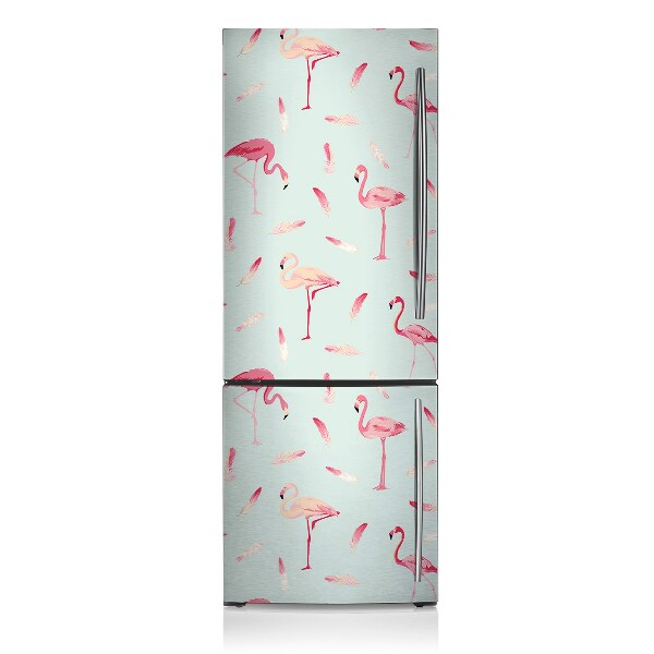 Magnetische bedrukte mat Flamingo's en veren
