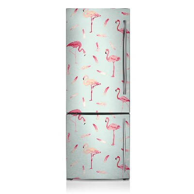 Magnetische bedrukte mat Flamingo's en veren
