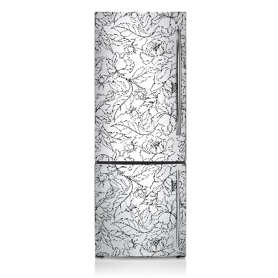 Magnetische bedrukte mat Pioenbloemen