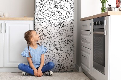 Magnetische bedrukte mat Pioenbloemen