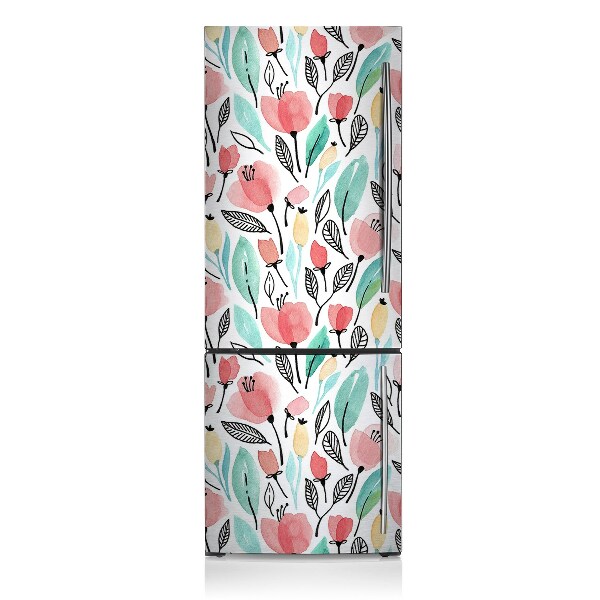 Magnetische bedrukte mat Rode bloemen