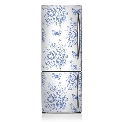 Magnetische bedrukte mat Bloemen vlinders