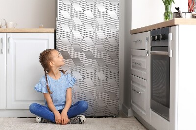 Magnetische bedrukte mat Grijze 3d -kubussen