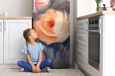 Koelkast magneet Oranje rozen