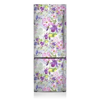 Koelkast magneet Paarse bloemen