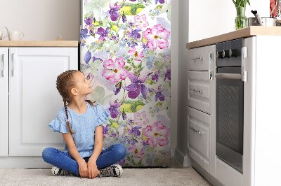 Koelkast magneet Paarse bloemen