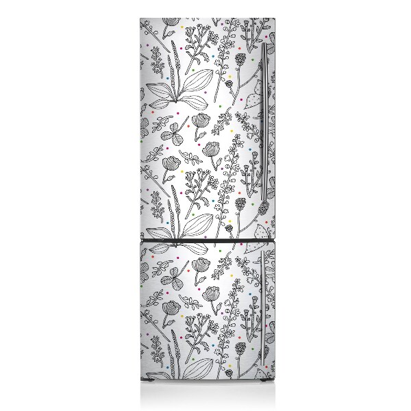 Magnetische bedrukte mat Bloemen en stippen