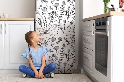 Magnetische bedrukte mat Bloemen en stippen