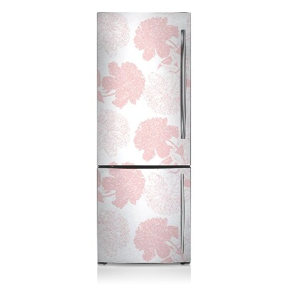 Magnetische bedrukte mat Roze bloemen