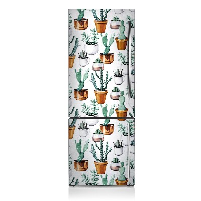 Magnetische bedrukte mat Cacti in potten