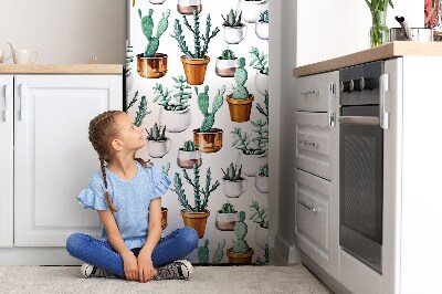 Magnetische bedrukte mat Cacti in potten