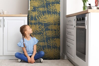 Magnetische bedrukte mat Gouden bloemen