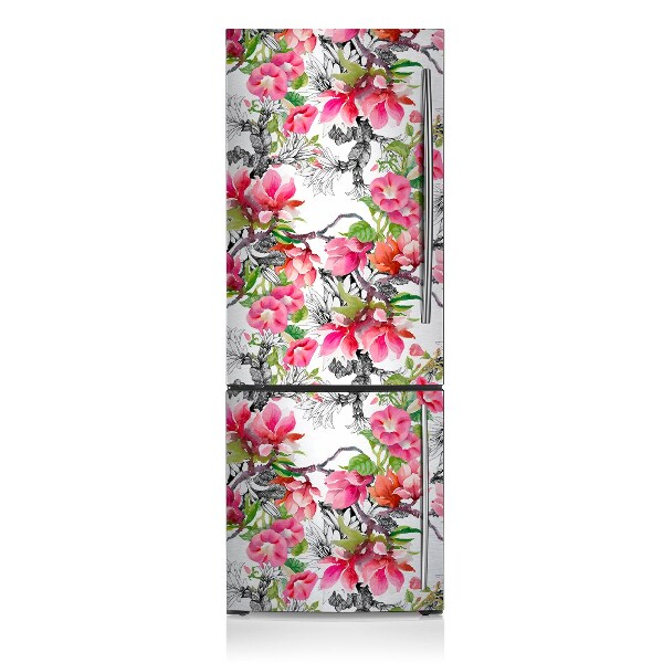 Magnetische bedrukte mat Waterverfbloemen