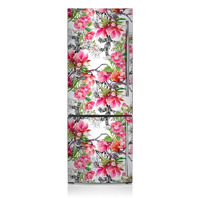 Magnetische bedrukte mat Waterverfbloemen