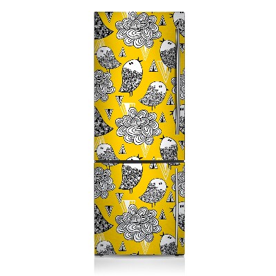 Magnetische bedrukte mat Doodle birds