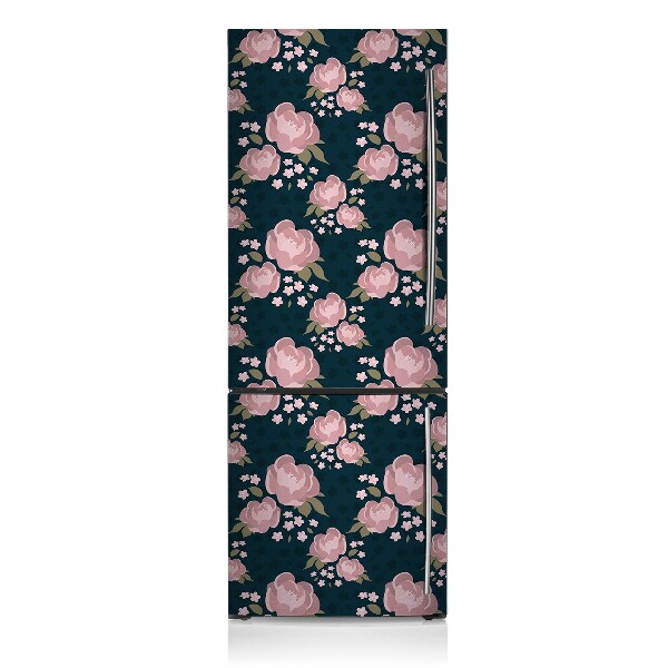 Koelkast magneet Roze bloemen