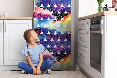 Magnetische bedrukte mat Space triangles