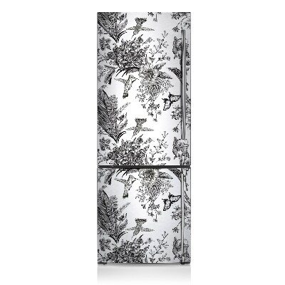 Magnetische bedrukte mat Zwart -witte tuin