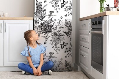 Magnetische bedrukte mat Zwart -witte tuin