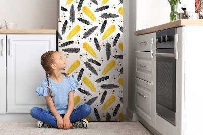 Magnetische bedrukte mat Zwarte gouden veren