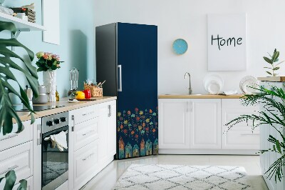 Koelkast magneet Kleurrijke huizen