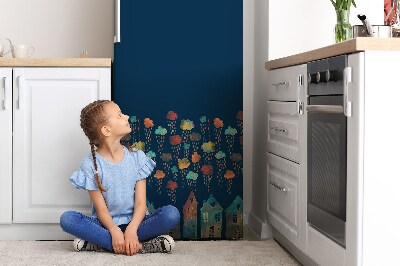 Koelkast magneet Kleurrijke huizen