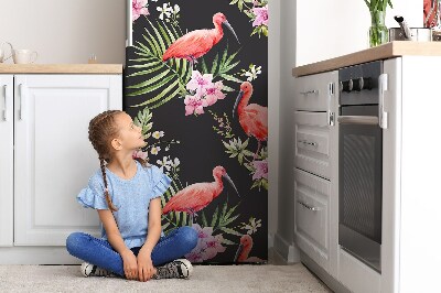 Koelkast magneet Zwarte vlammen