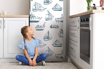 Magnetische bedrukte mat Blauwe schepen