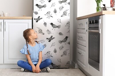 Koelkast magneet Getrokken vogels