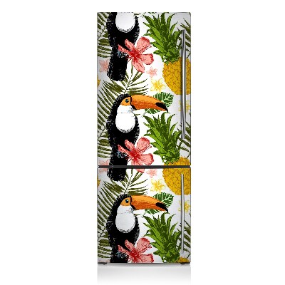 Magnetische bedrukte mat Toucan en ananas