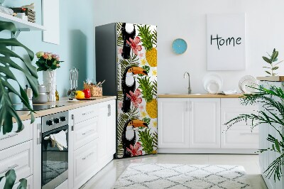 Magnetische bedrukte mat Toucan en ananas