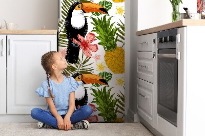 Magnetische bedrukte mat Toucan en ananas