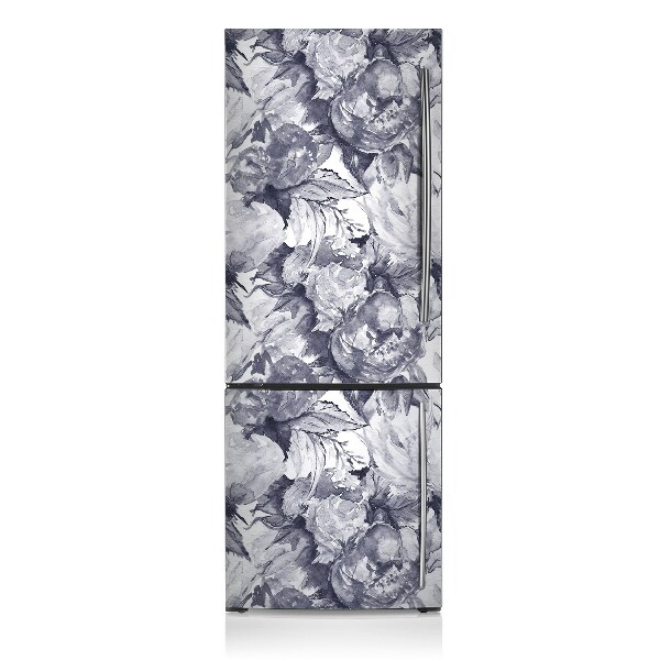 Magnetische bedrukte mat Grijze bloemen