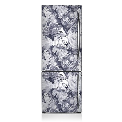 Magnetische bedrukte mat Grijze bloemen