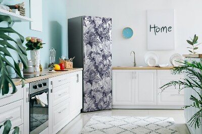 Magnetische bedrukte mat Grijze bloemen